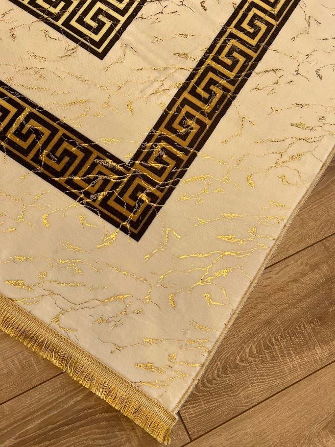 Yumuşak Yüzeyli Baskılı Simli Bambu Renkli Puffy Peluş Halılar