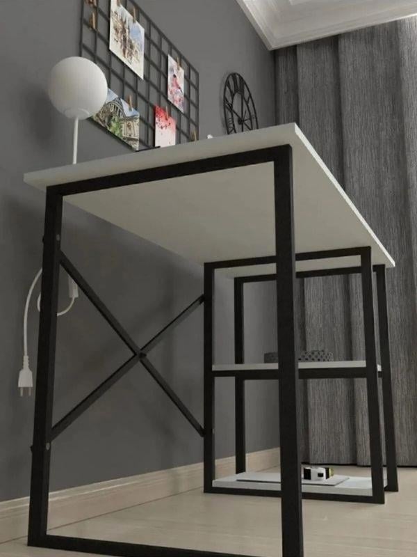  60x120 Cm 2 Raflı Çalışma Masası Bilgisayar Masası Ofis Ders Yemek Masası Beyaz 60x120 Cm 2 Raflı Çalışma Masası Bilgisayar Masası Ofis Ders Yemek Masası Beyaz