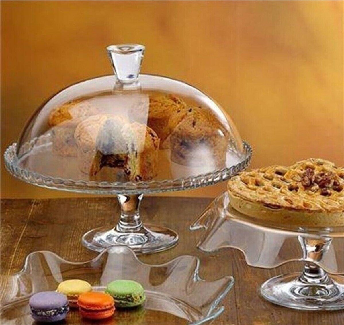 Paşabahçe Ayaklı Cam Fanus Kek Fanusu 95200Paşabahçe Ayaklı Kek Fanusu  