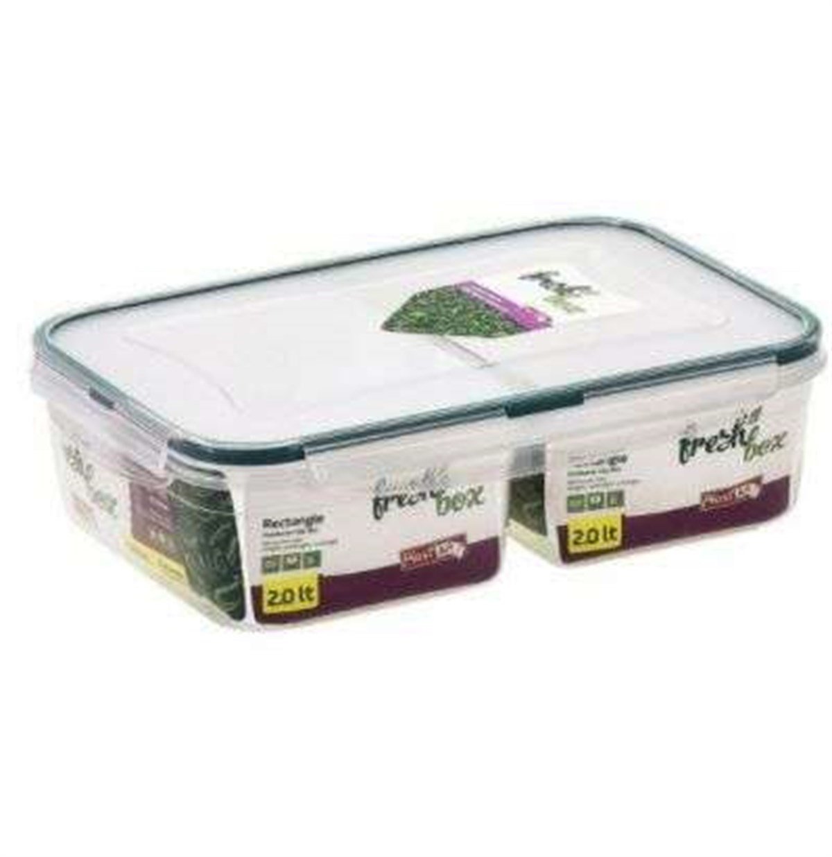Plastart Çift Bölmeli Saklama Kabı 2 Litre LC-525  (1+1 LT)