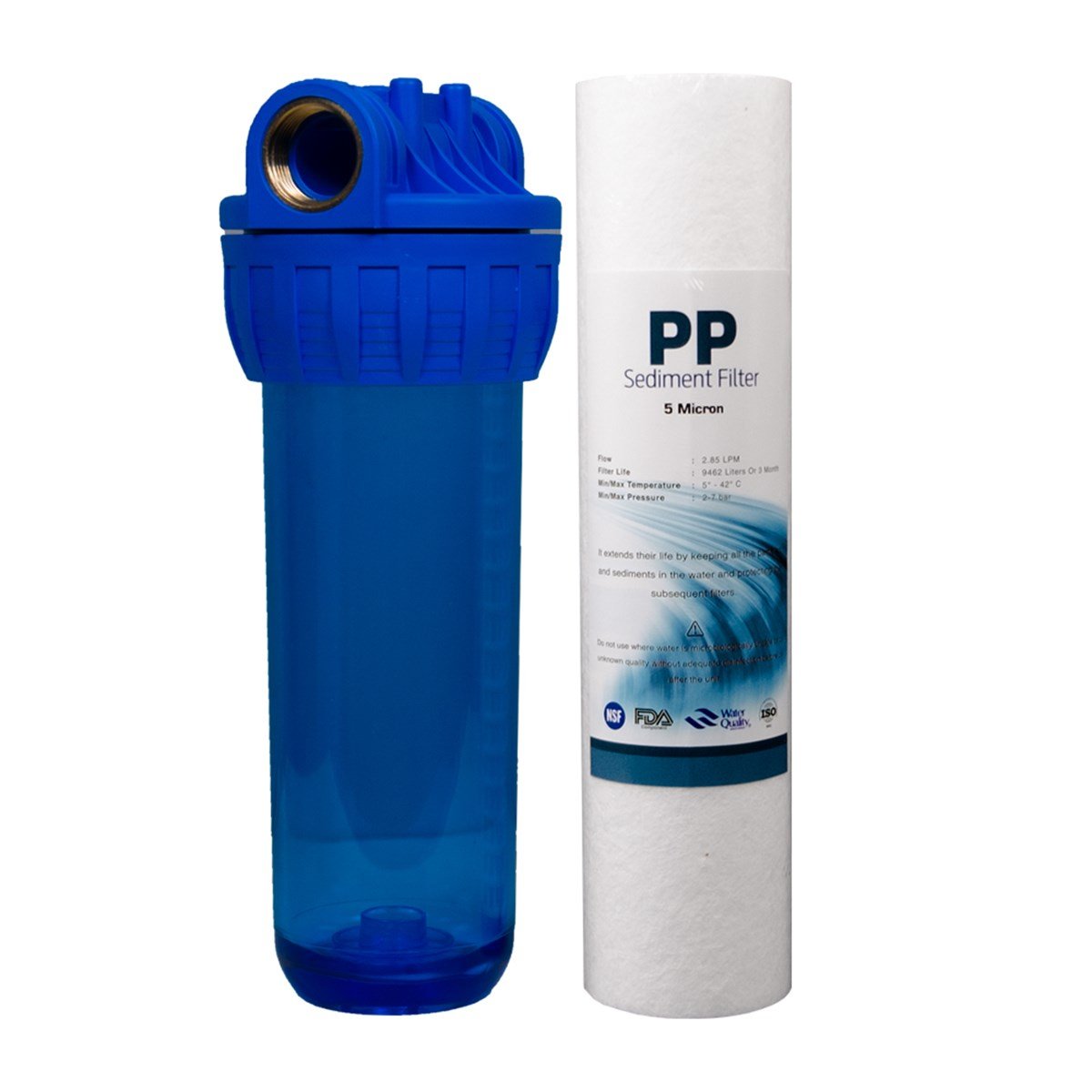 10" Ön Filtre Filtre 3/4" Kabı ve Sediment FiltreAquames - 10" Ön Filtre Filtre 3/4" Kabı ve Sediment Filtre