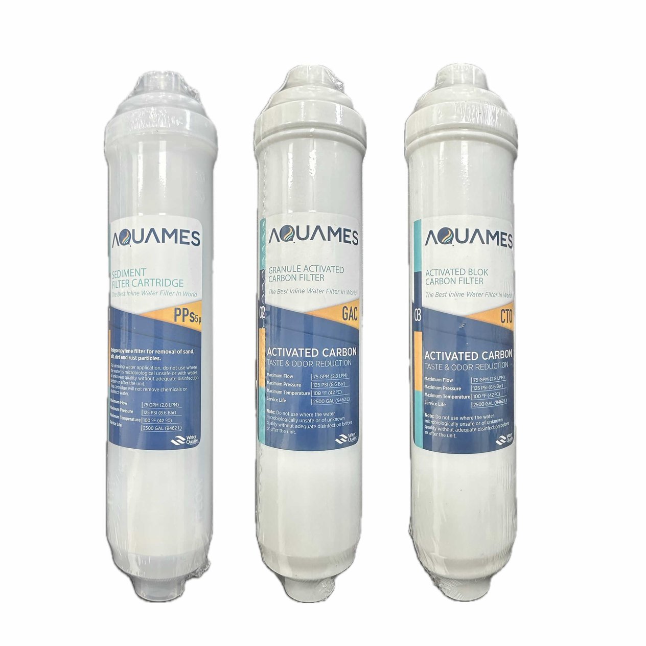 AQUAMES İnline 3'lü Filtre Seti
