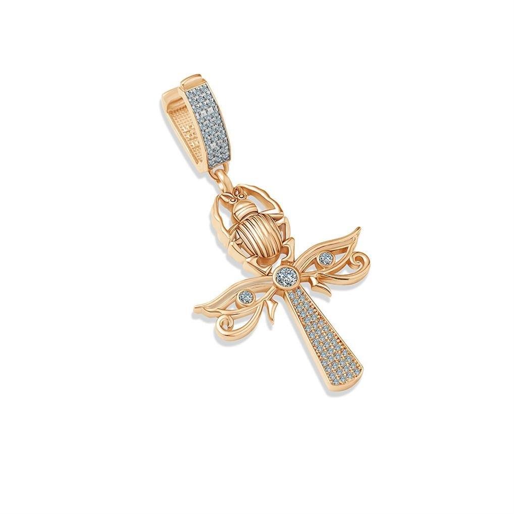 Taşlı Ankh Charm Kolye Ucu