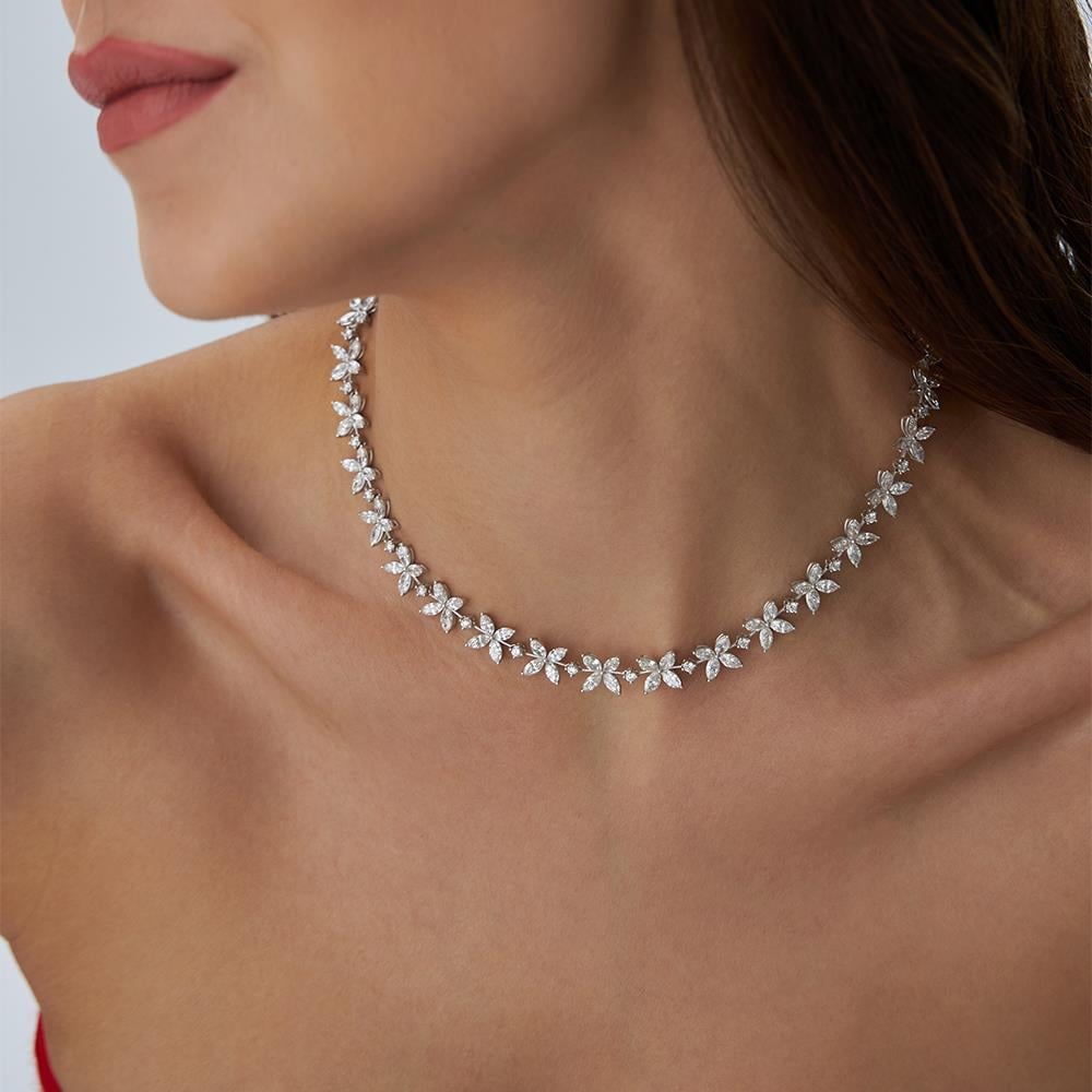 Tiffany Model Markiz Taşlı Pırlanta Gerdanlık
