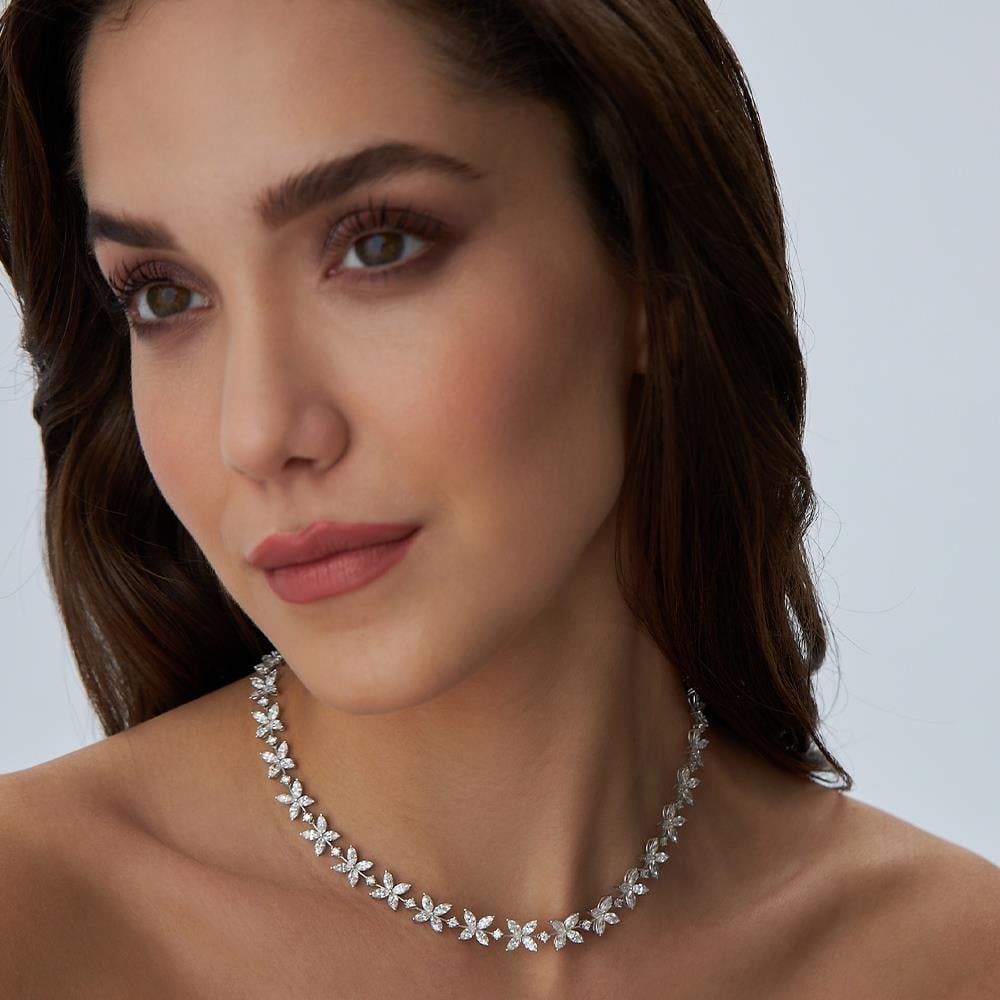 Tiffany Model Markiz Taşlı Pırlanta Gerdanlık