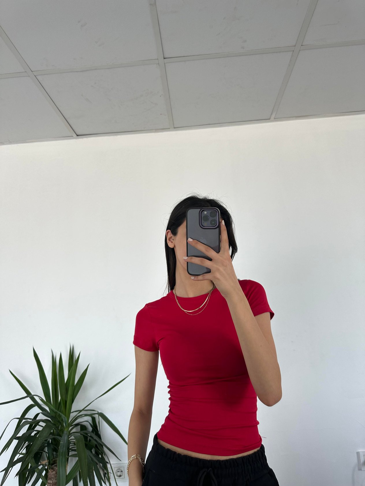 KIRMIZI SOFT TOUCH KISA KOLLU BODY