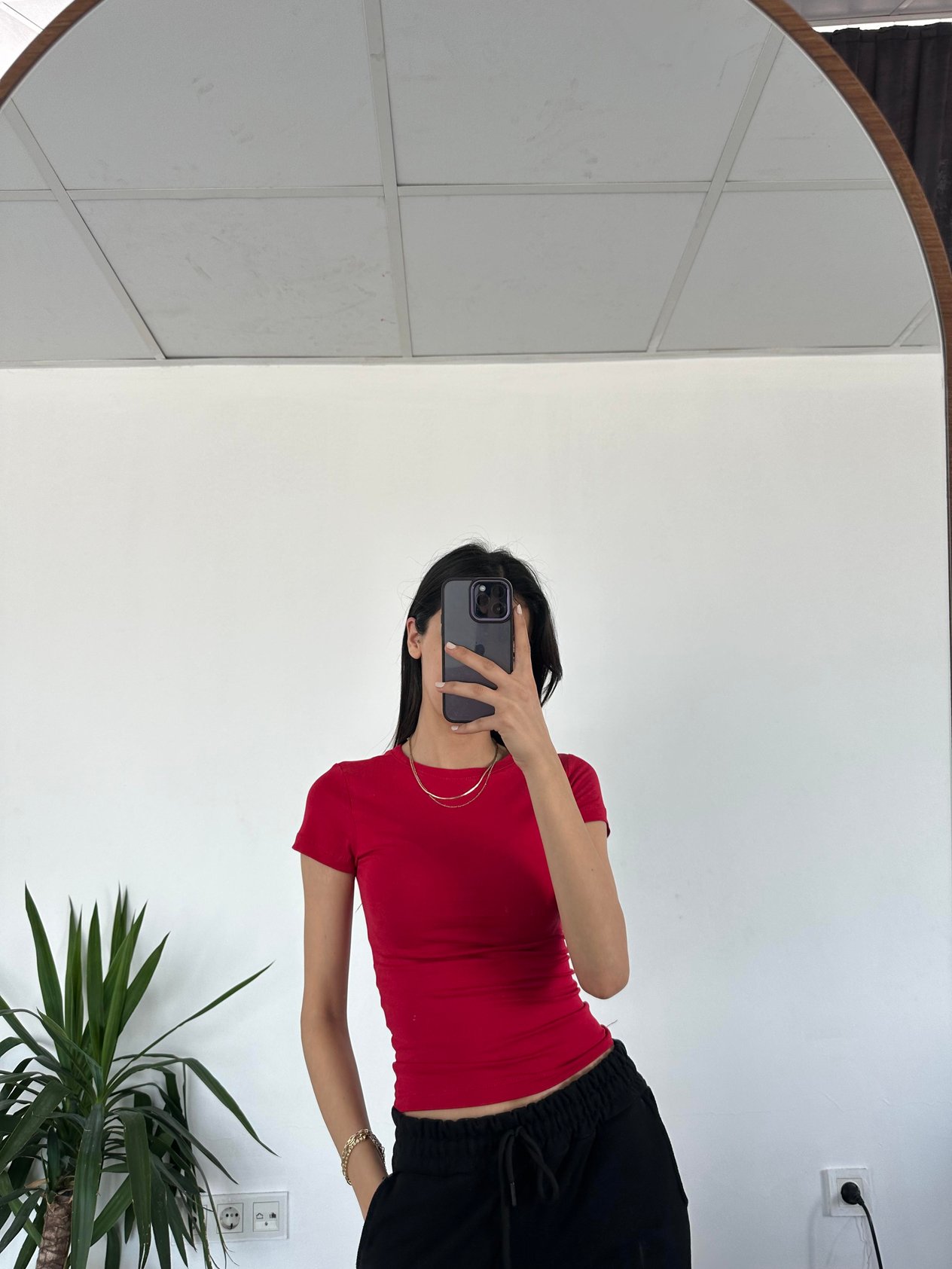 KIRMIZI SOFT TOUCH KISA KOLLU BODY