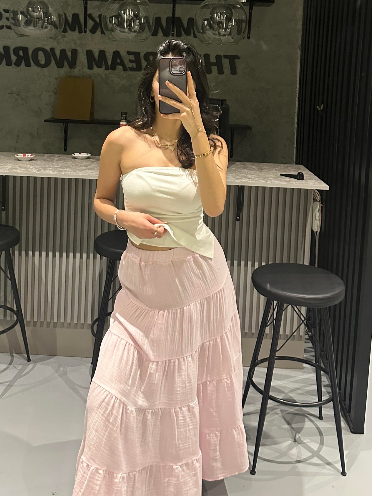PEMBE MAXİ BOY ETEK