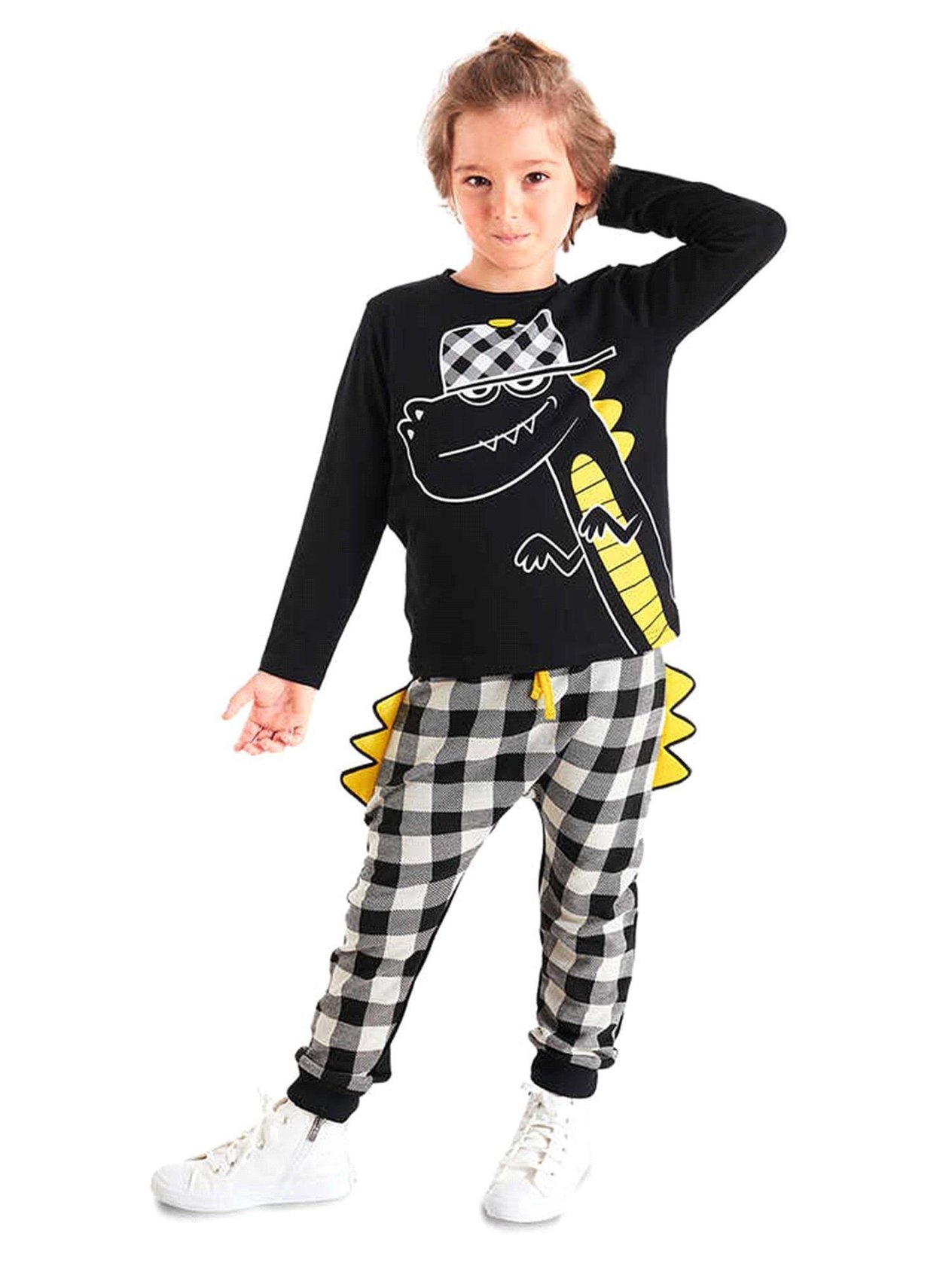 Denokids Erkek Çocuk Rap Dino Pantolon Takım CFF-20S1-041