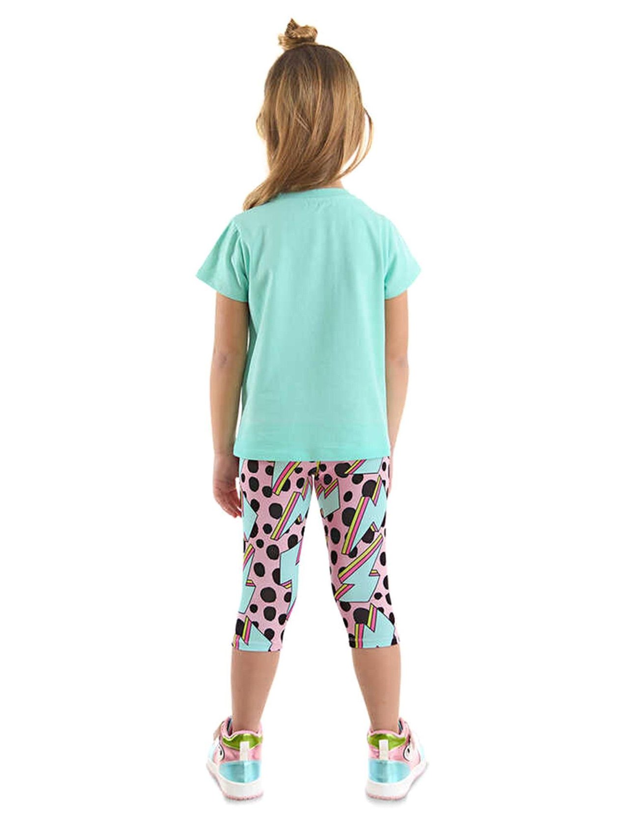 Denokids Kız Çocuk Şimsek Leo T-shirt Tayt Takım MS-24Y1-082