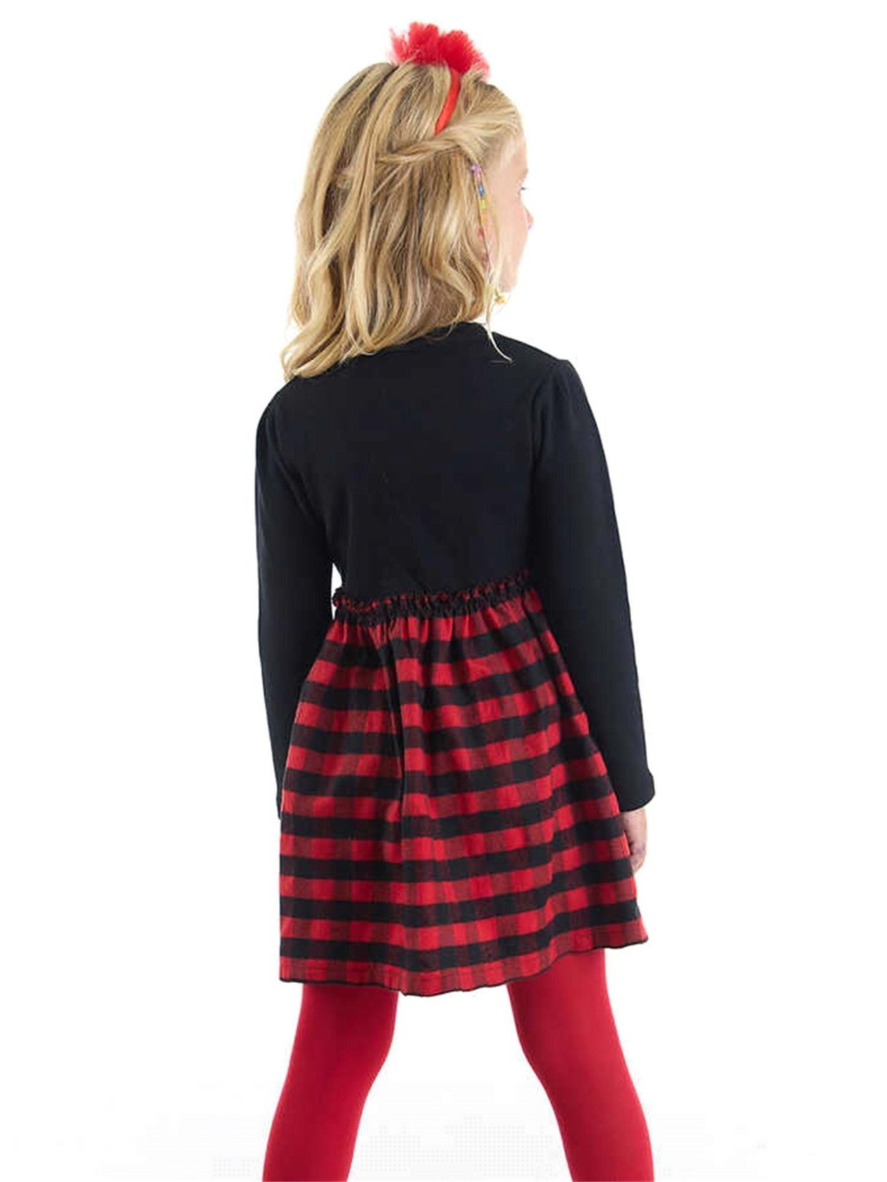 Denokids Kız Çocuk Süslü Penguen Elbise Siyah CFF-22K1-005