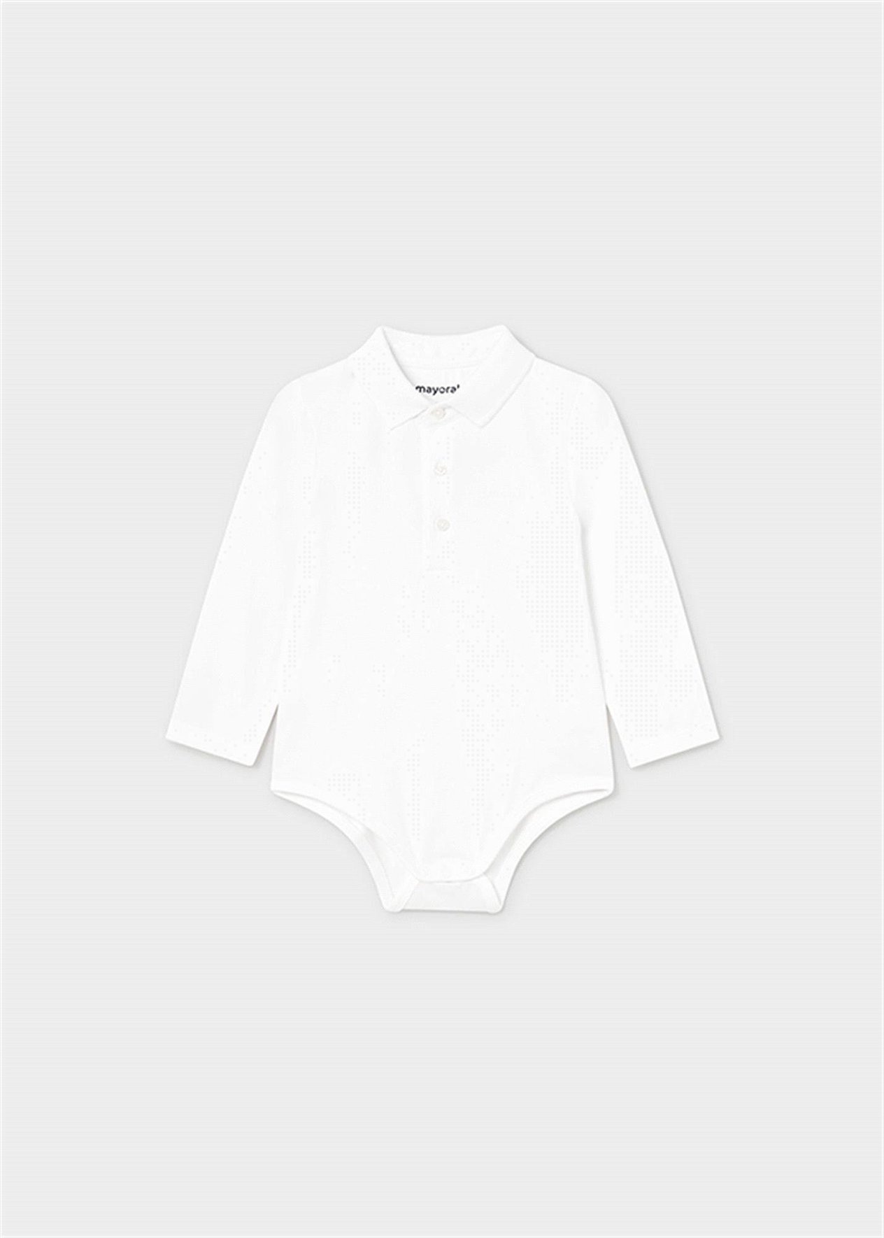 Mayoral Erkek Bebek Polo Yaka Body Beyaz 2183