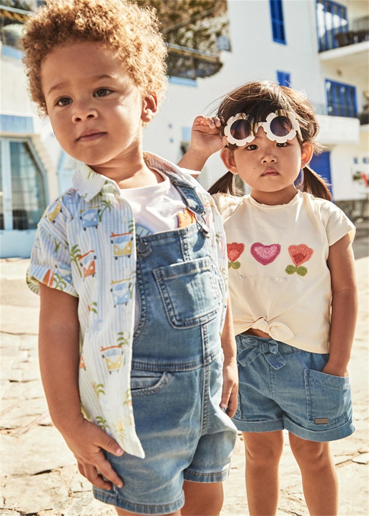 Mayoral Erkek Çocuk Denim Kısa Tulum Mavi 1645