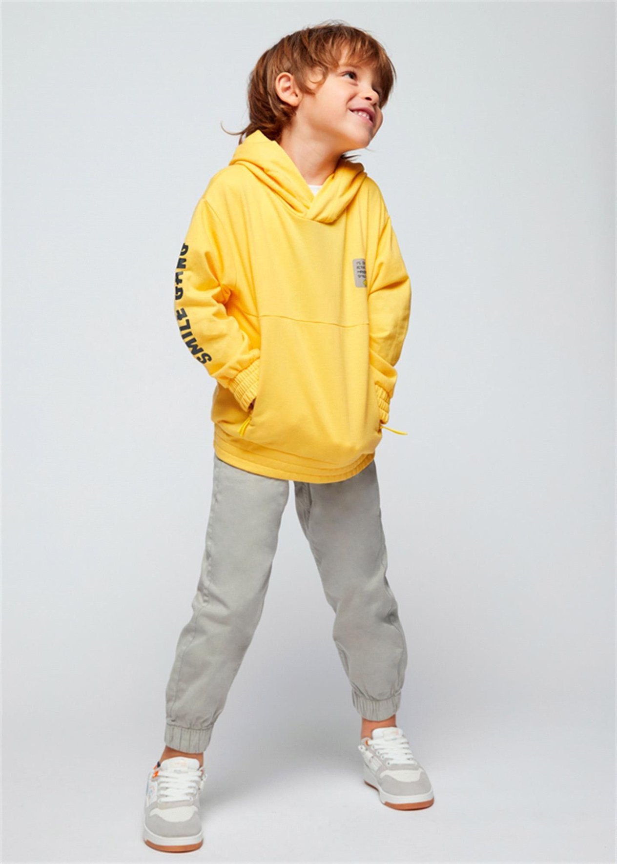 Mayoral Erkek Çocuk Düşük Omuzlu Sweatshirt Sarı 3483