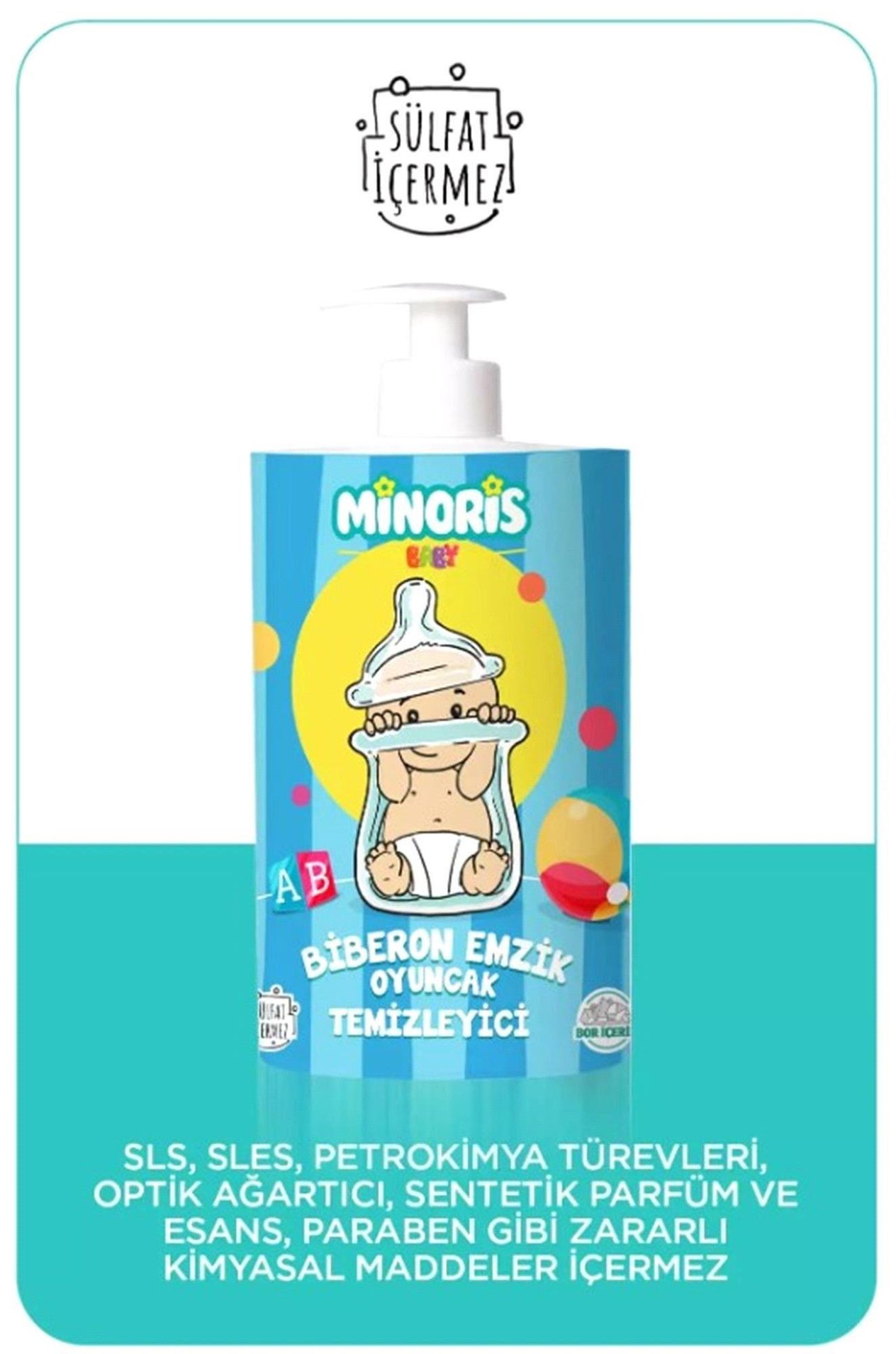 Minoris Kids Baby Organik Biberon Temizleyici 500ml