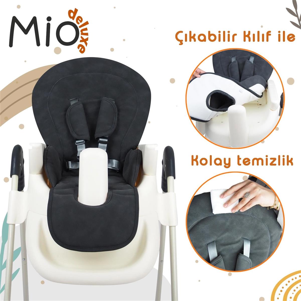 Prego 3032 Mio Deluxe Mama Sandalyesi Gri