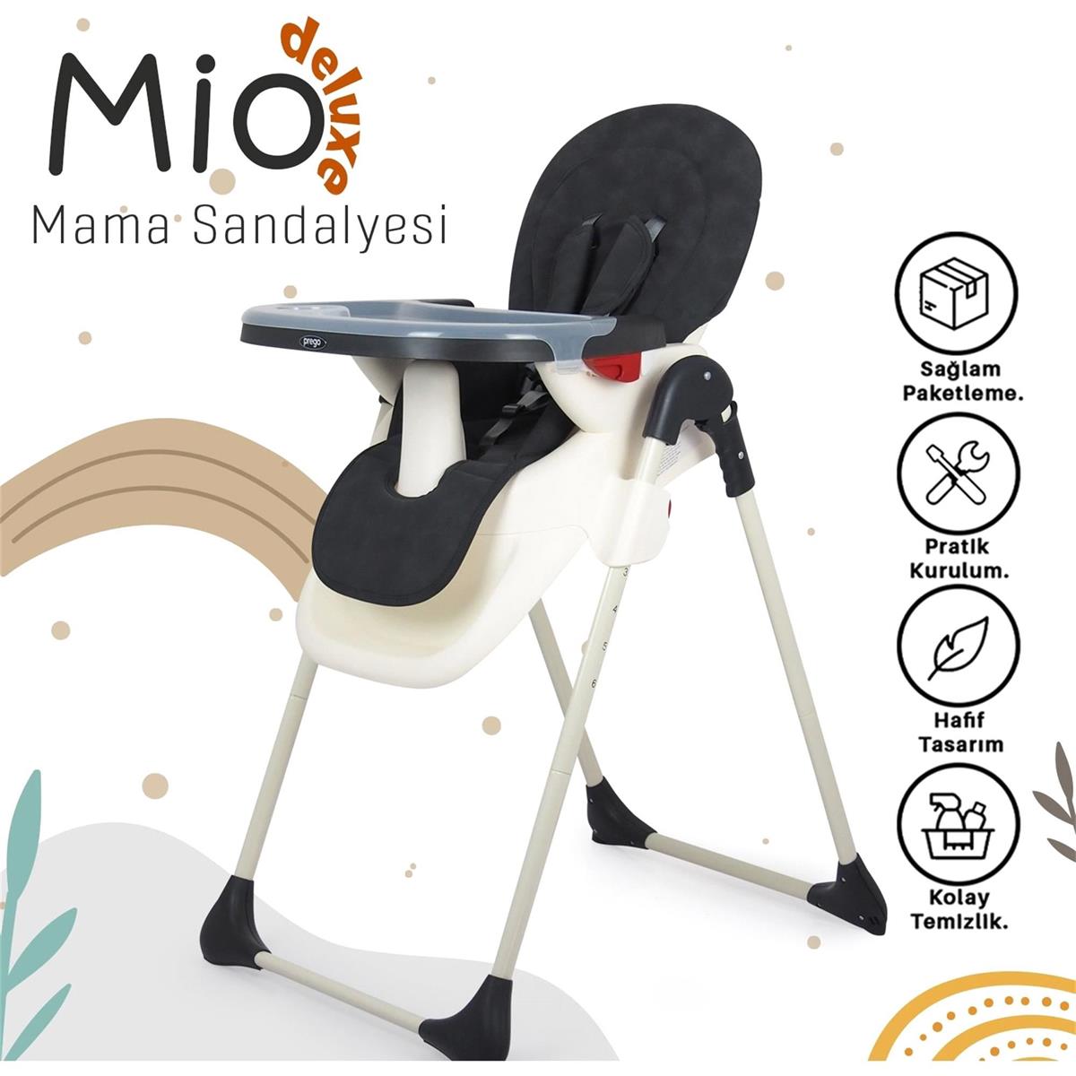 Prego 3032 Mio Deluxe Mama Sandalyesi Gri