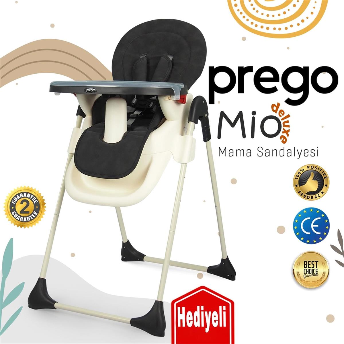 Prego 3032 Mio Deluxe Mama Sandalyesi Gri