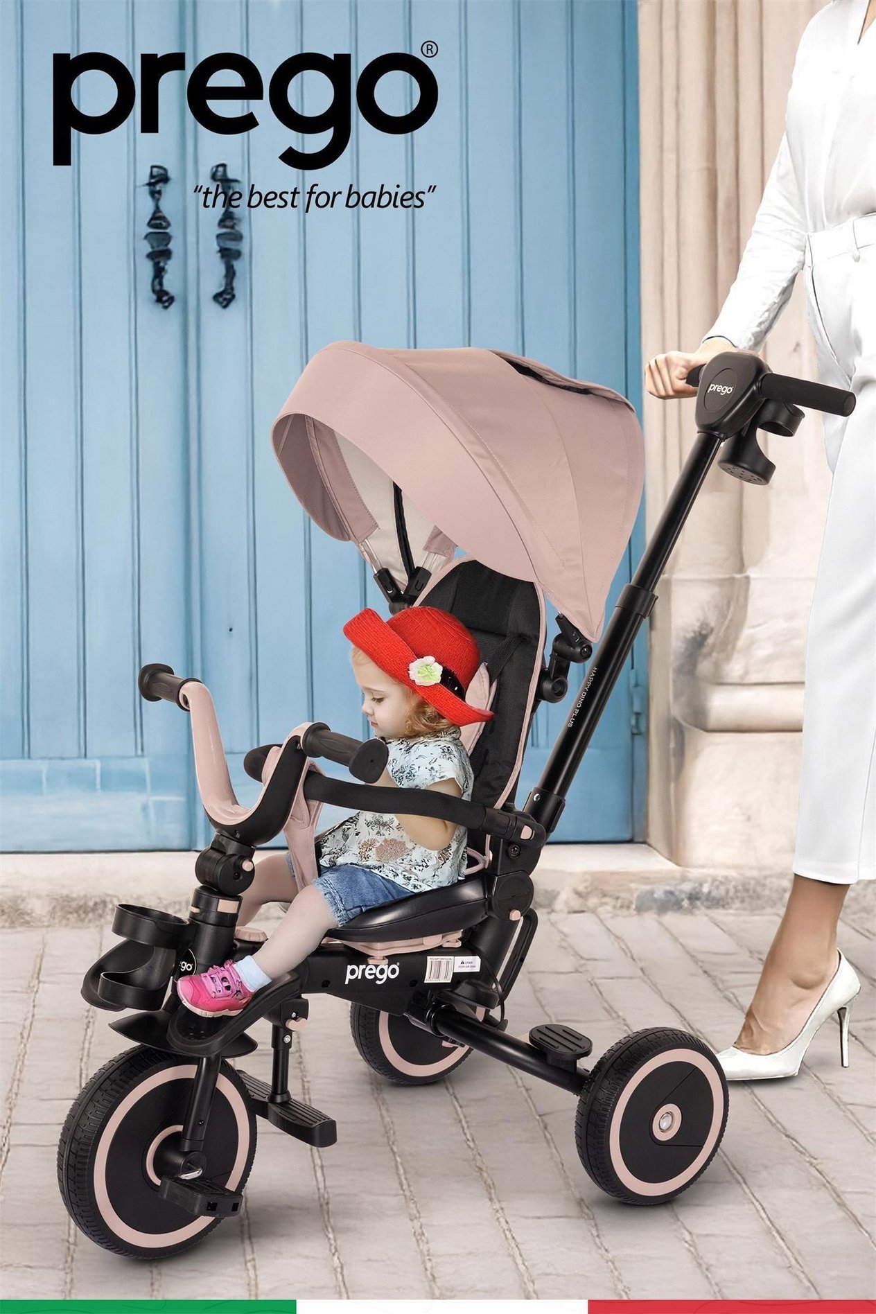 Prego Happy Dino Plus 360° Dönebilen Koltuklu Tamamen Katlanabilir Çocuk Bisikleti Gri P670