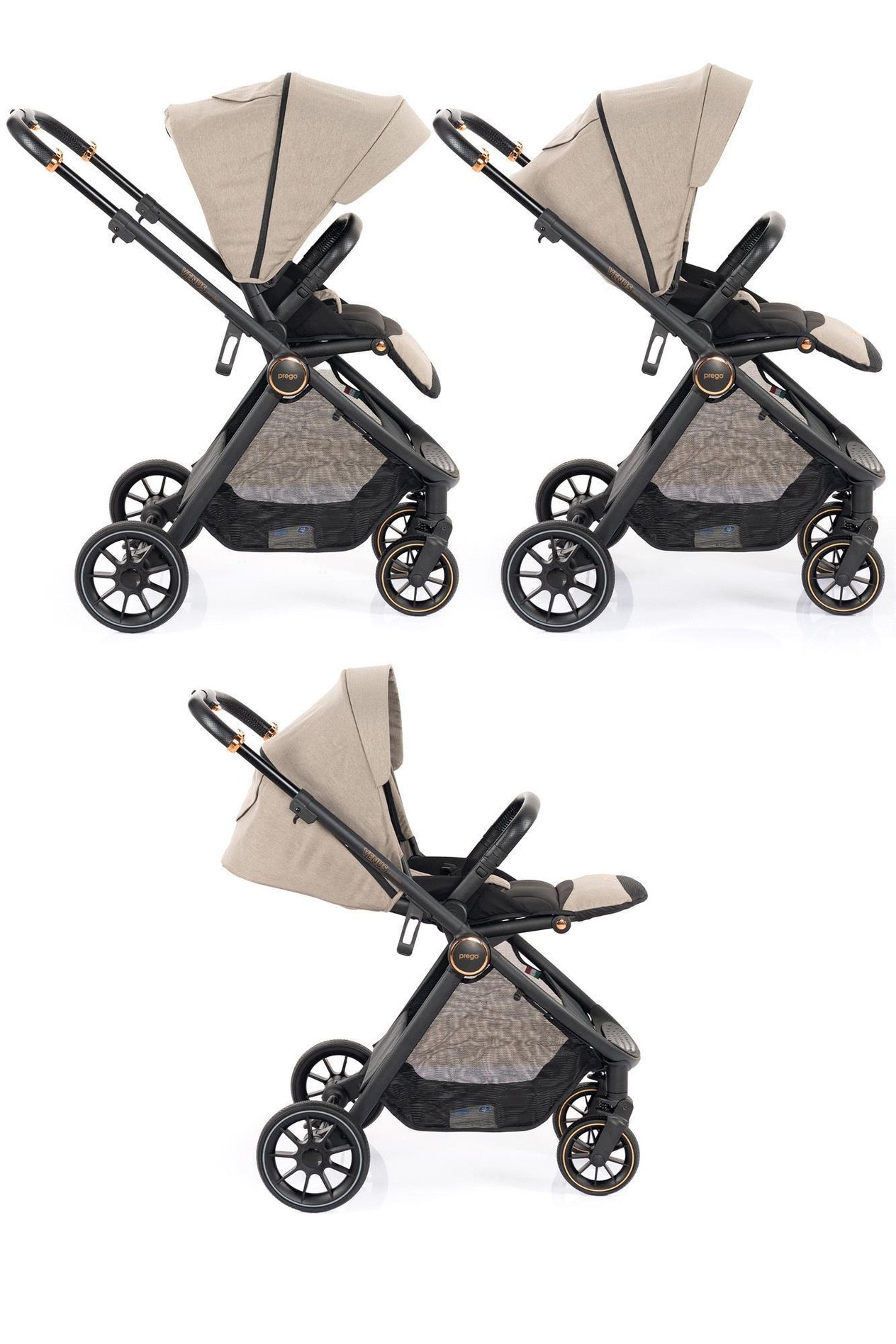 Prego Venüs Premium Travel Sistem Bebek Arabası Bej 2029