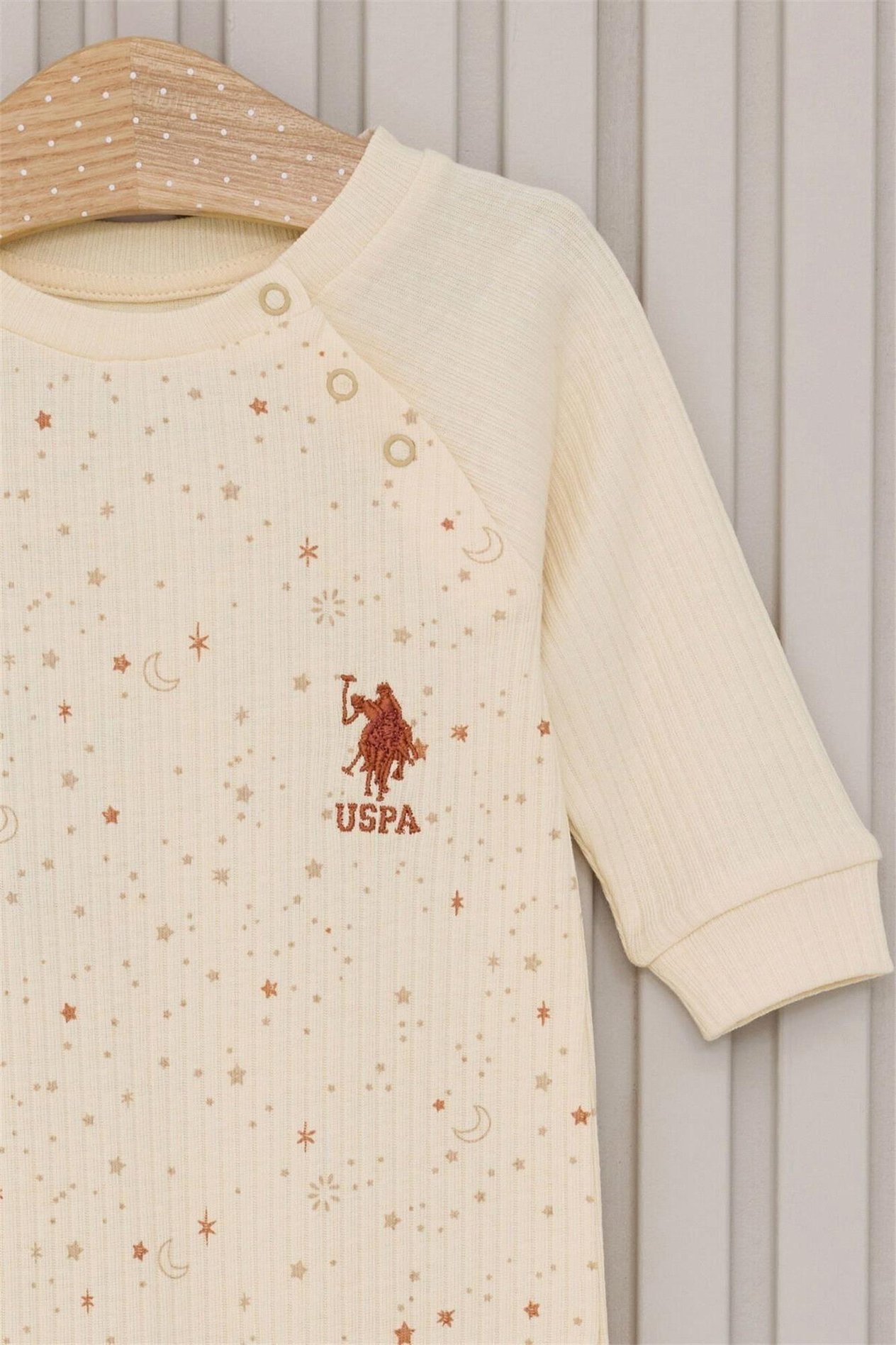 U.S.Polo Assn. Kız Bebek Uzun Kollu Patiksiz Tulum USB2111
