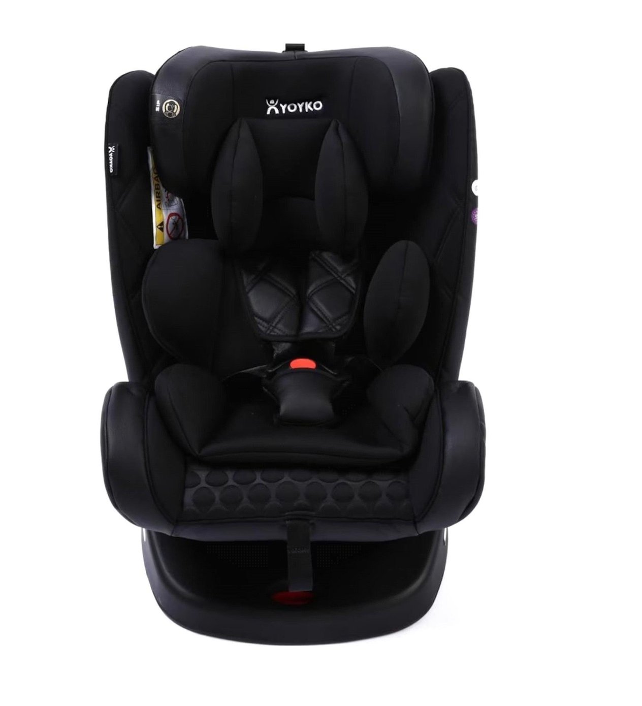 Yoyko Ultimate 360 ° Dönebilir Yatabilir 0-36 Kg Deri Oto Koltuğu ISOFIX/SIP/LATCH Siyah