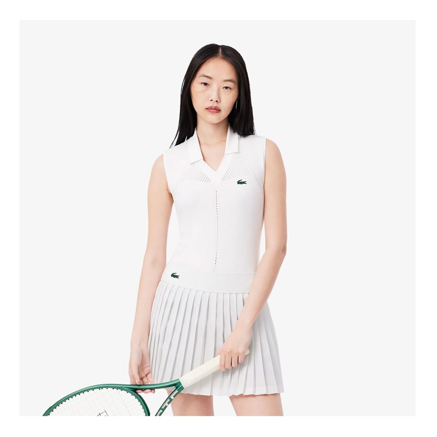 Lacoste Kadın Pileli Lacivert Etek