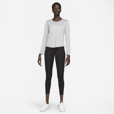Nike Dri-FIT One Standart Kesimli Uzun Kollu Kadın Üstü