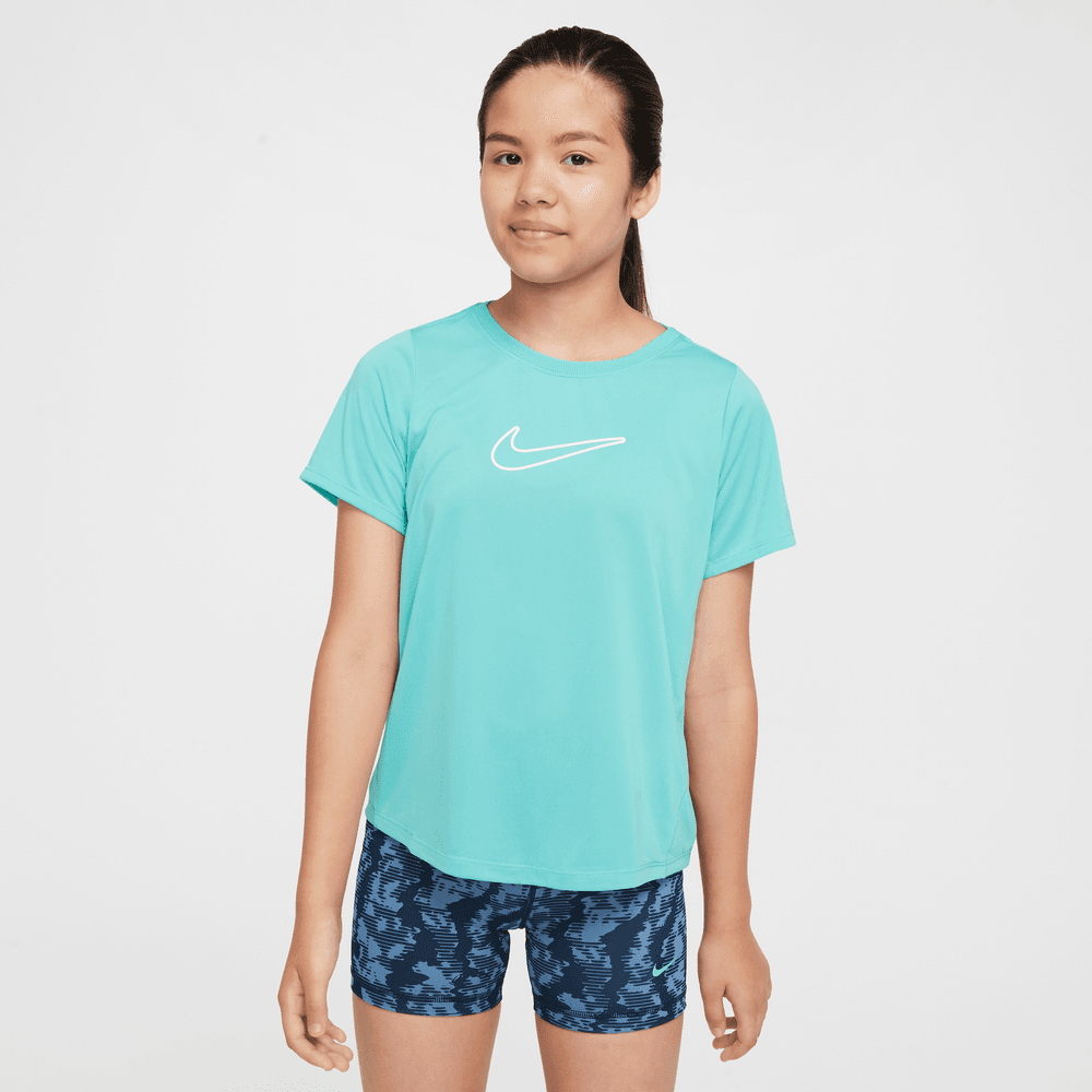 Nike One Fitted Dri-FIT Kısa Kollu Genç  Kız Çocuk Üstü