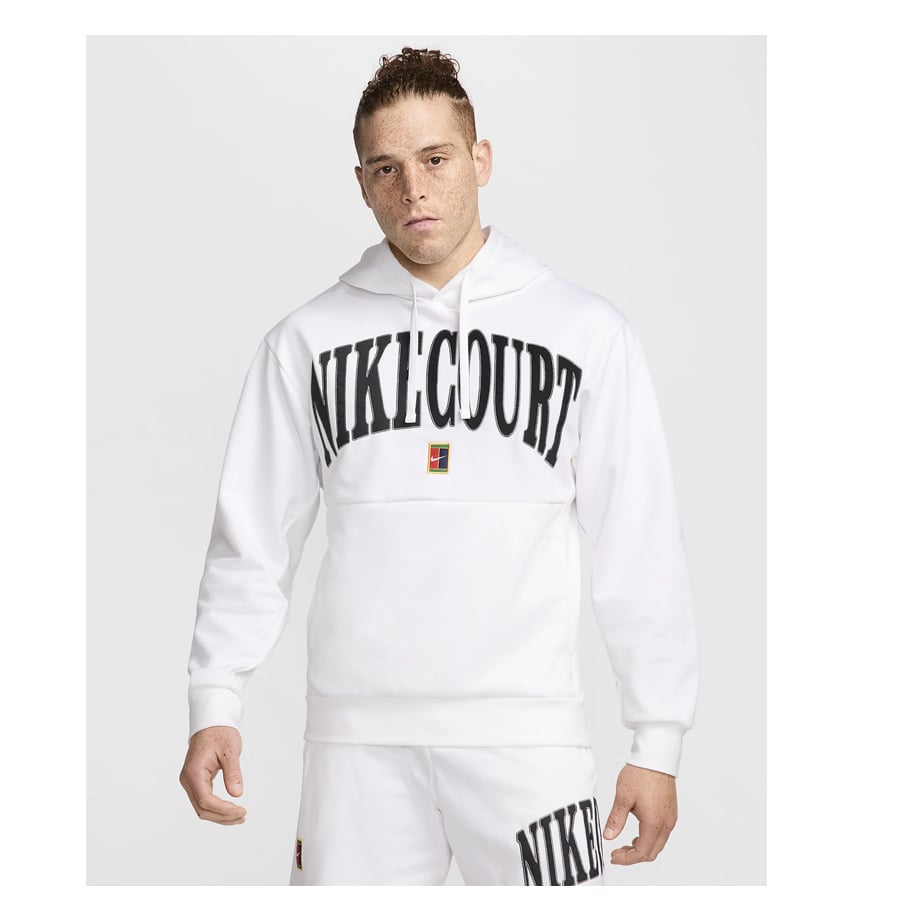 NikeCourt Heritage Dri-FIT Fleece Erkek Kapüşonlu Tenis Üstü