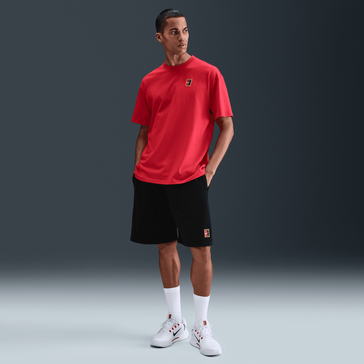 NikeCourt Heritage Dri-FIT Fleece Erkek Tenis Şortu