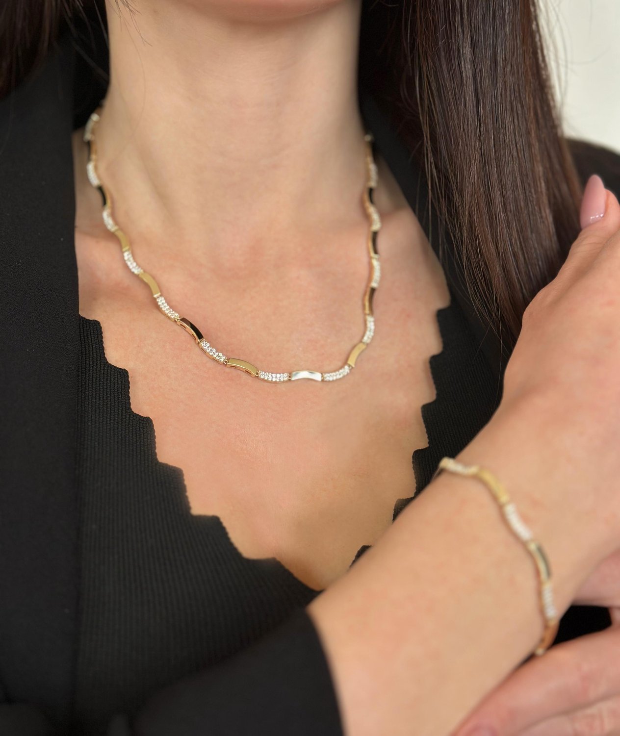 14 Ayar Altın Curve Of Elegance Set