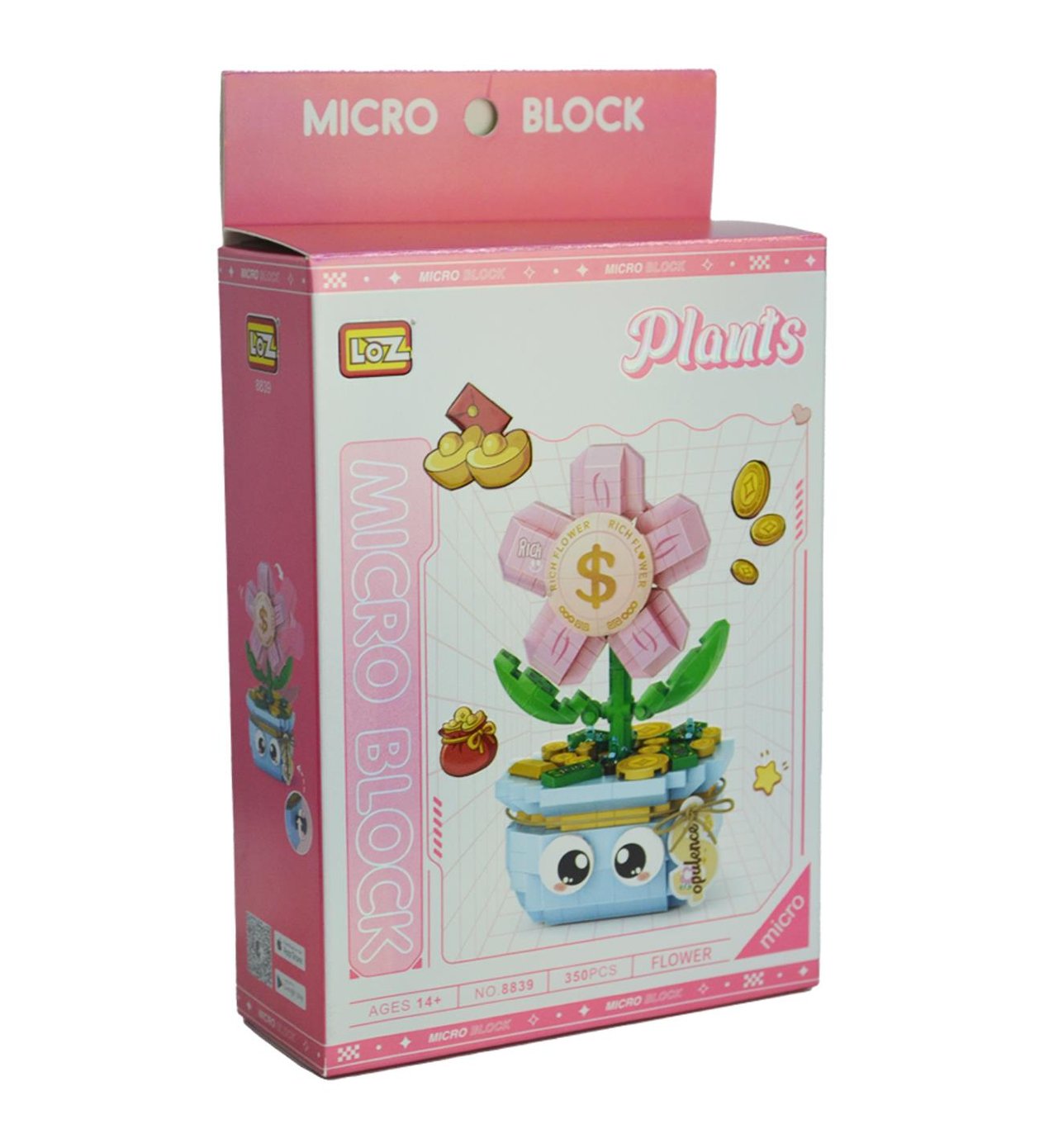 Loz Mikro Blok Saksılı Zengin Çiçek 350 Parça 8839 - 3'lü SetYapı Oyuncakları