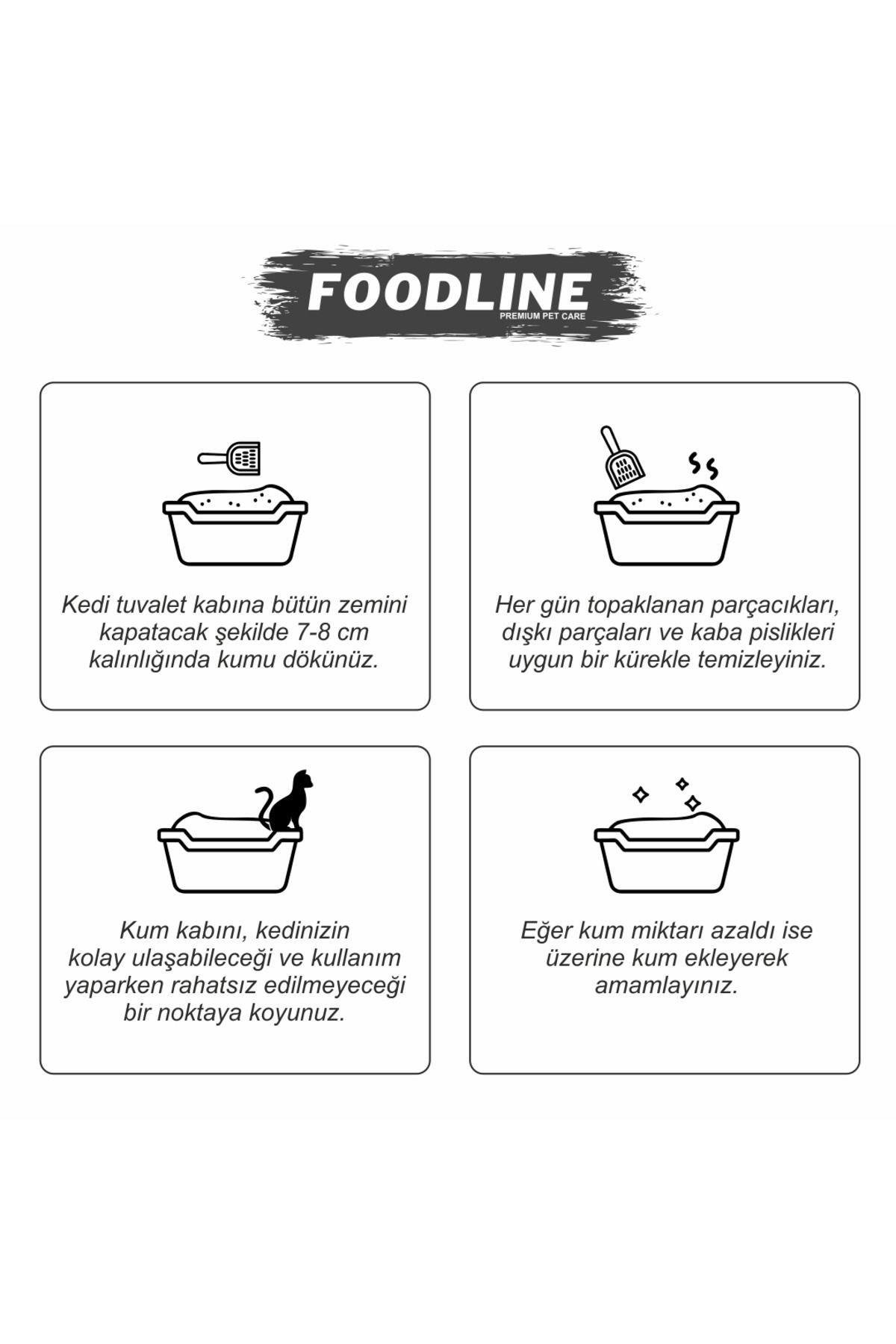 Foodline Marsilya Sabunu Kokulu İnce Taneli Bentonit Topaklanan Kedi Kumu 10 Lt