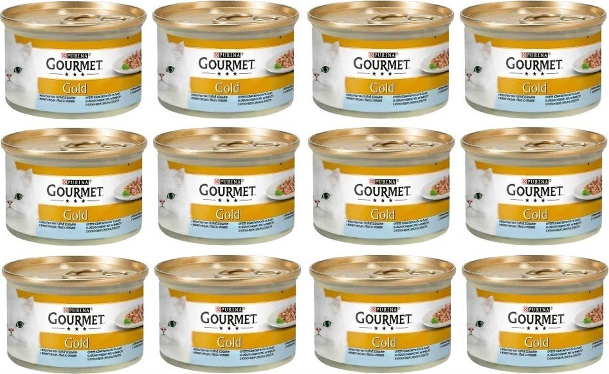 Gourmet Gold Çifte Lezzet Okyanus Balığı&Sebzeli Yetişkin Kedi Konservesi 85 Gr 12 Adet