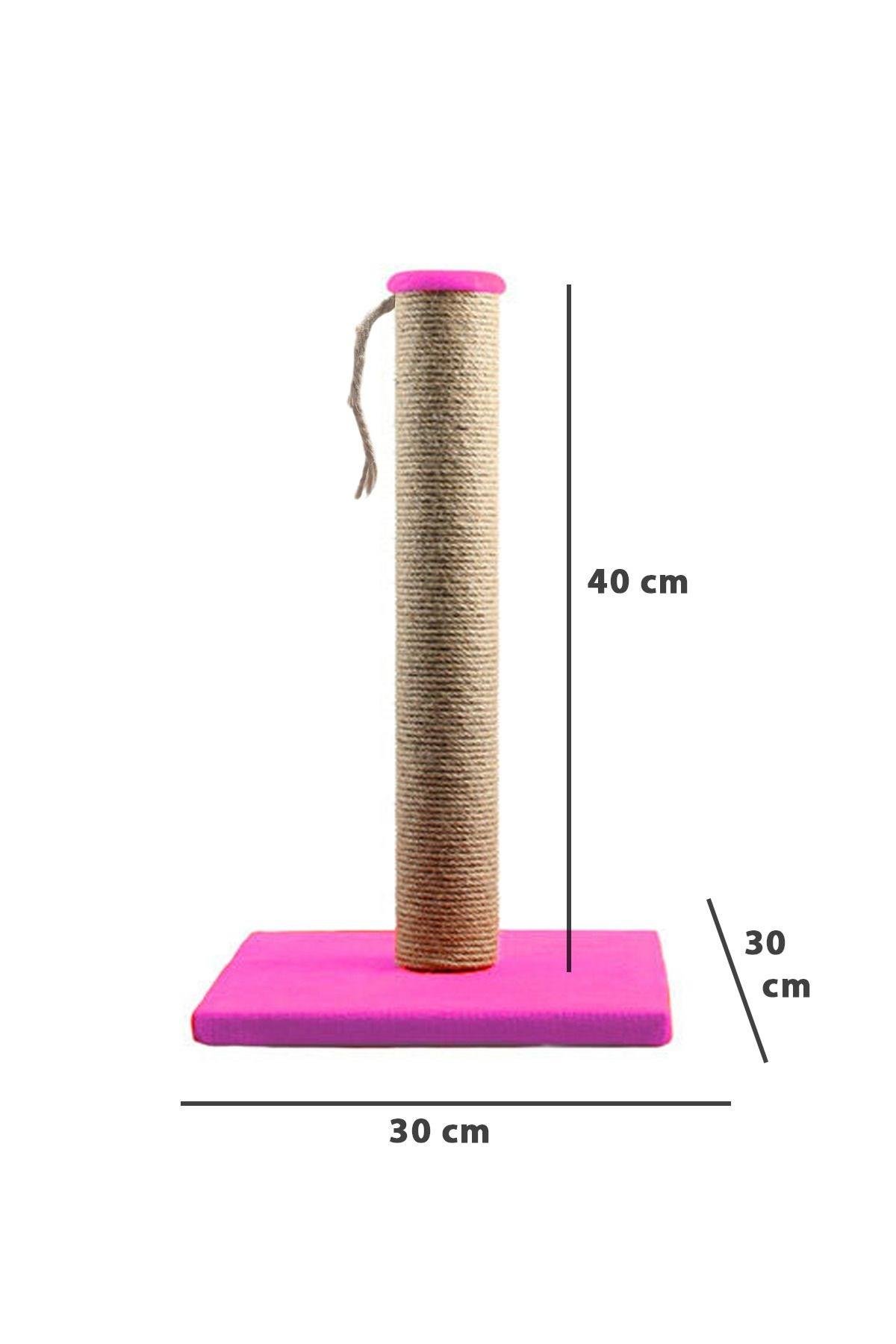 Pribor Kedi Tırmalama Tahtası 40 Cm Ve Kedi Simit Yatağı 50 Cm Çap Polar 2' Li Set Pembe-açık Pembe