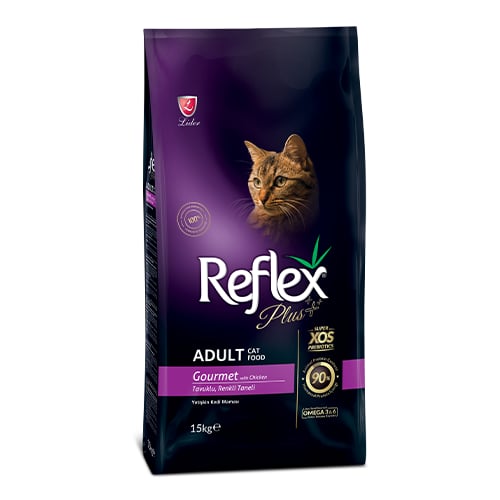 Reflex Plus Gourmet Tavuklu Renkli Taneli Yetişkin Kedi Maması 15 kg