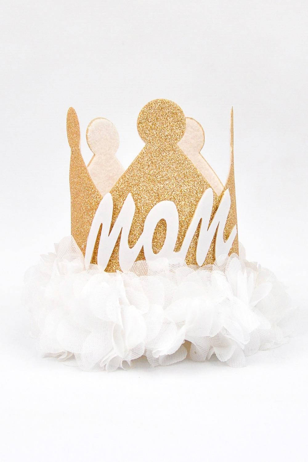 Beyaz  Çiçekli Kraliçe Mom Klips Toka