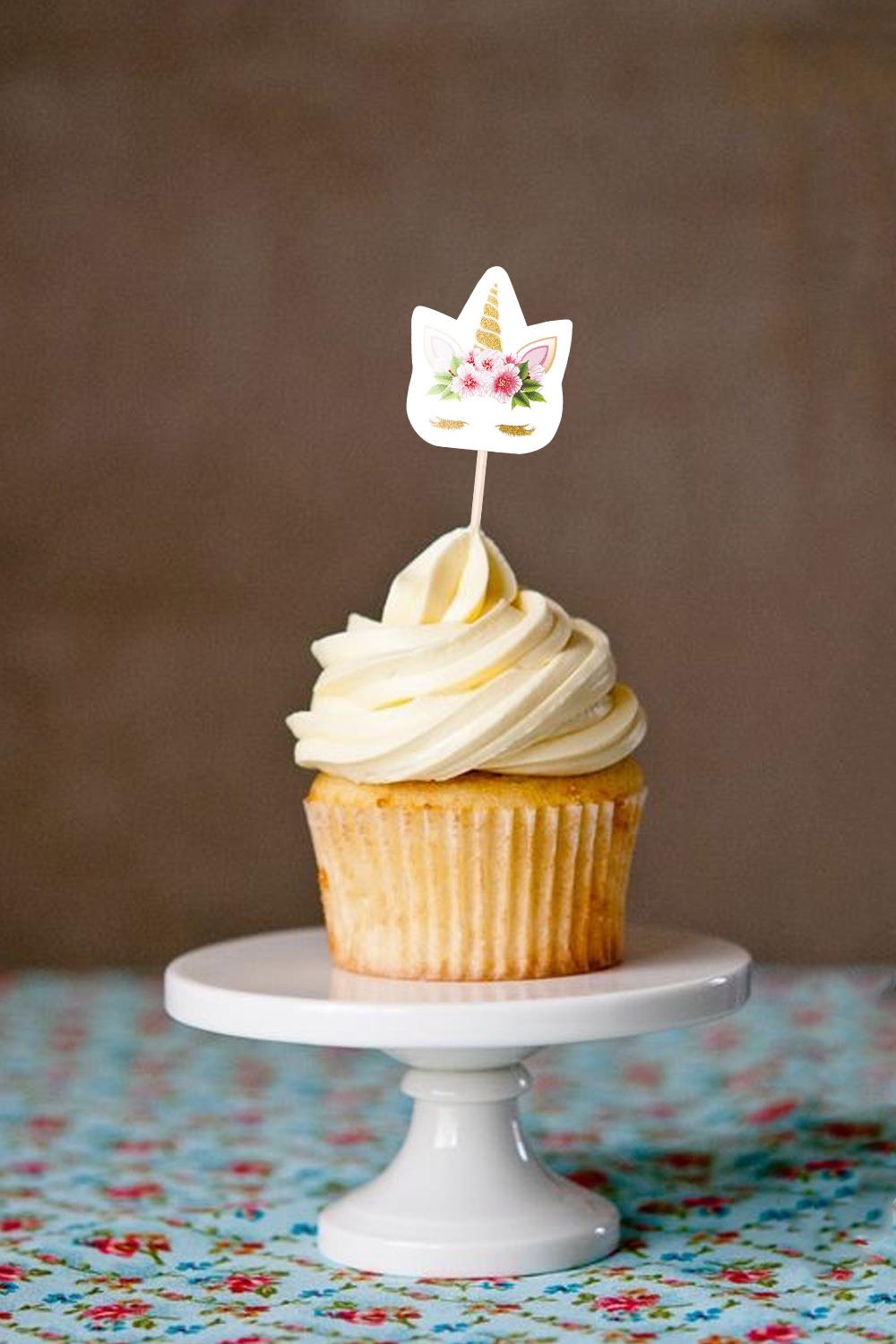 Set of 10 Unicorn Flower Toothpick