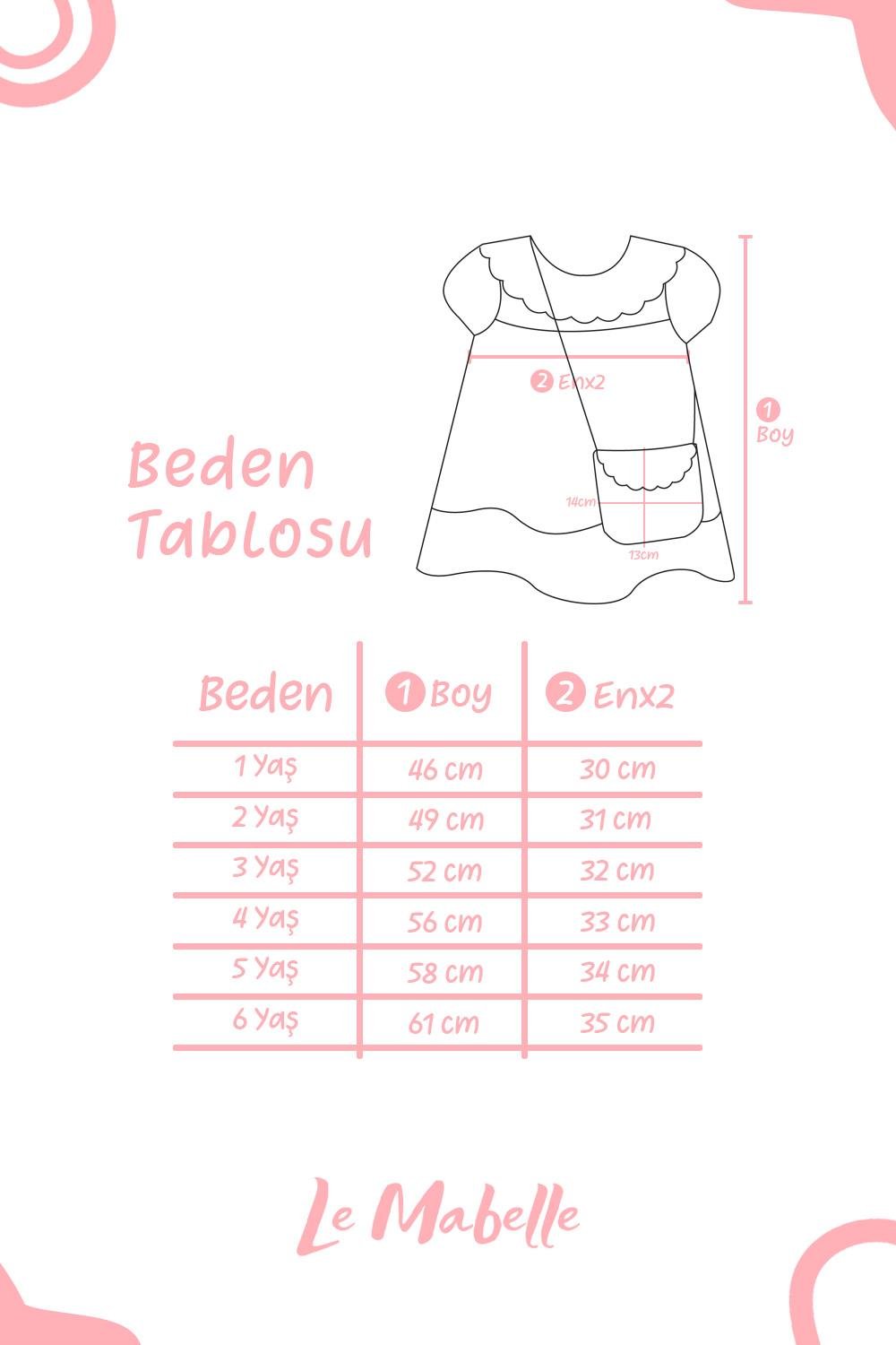 Pembe  Çilek Nakışlı Kız Çocuk Elbise - Fiona