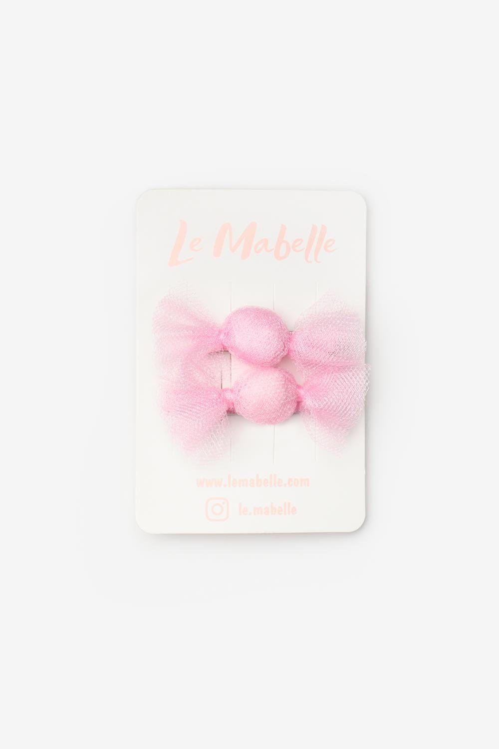 Pembe  Şeker Figürlü Kız Çocuk 2li Klips Toka
