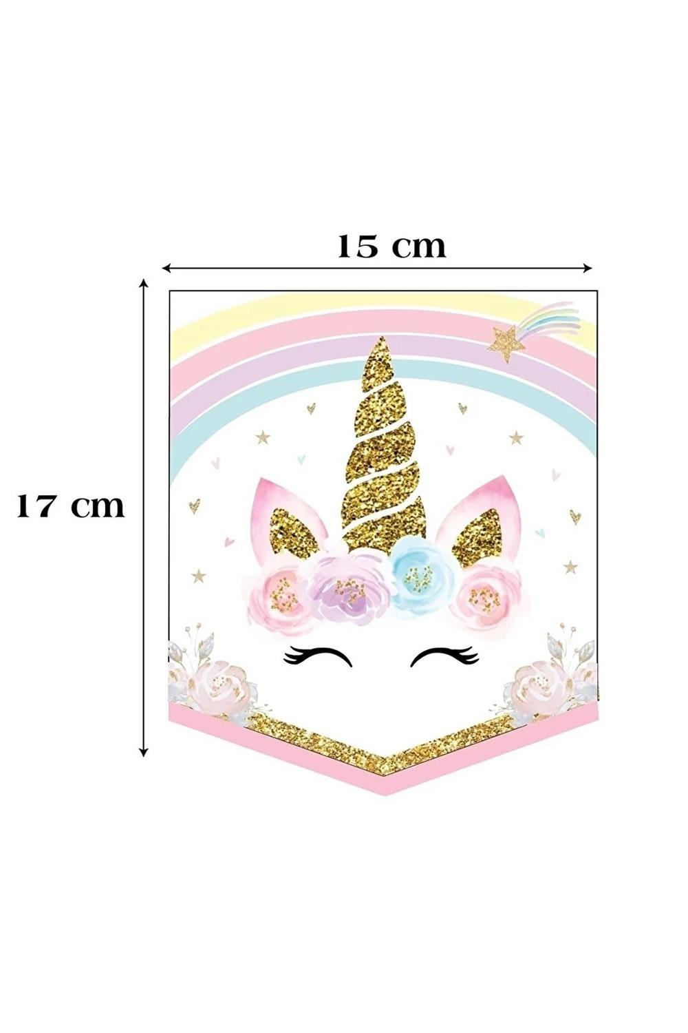 Pembe  Unicorn Detaylı İyi ki Doğdun Banner