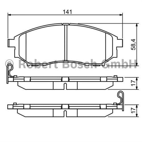 Bosch On Fren Balata Nissan Qashqai 07- Xtrail 07- Koleos 08-