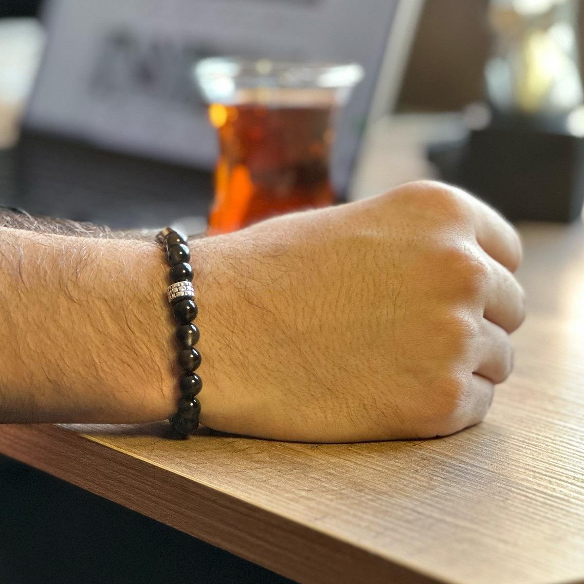 Siyah Akik Taşı Bileklik