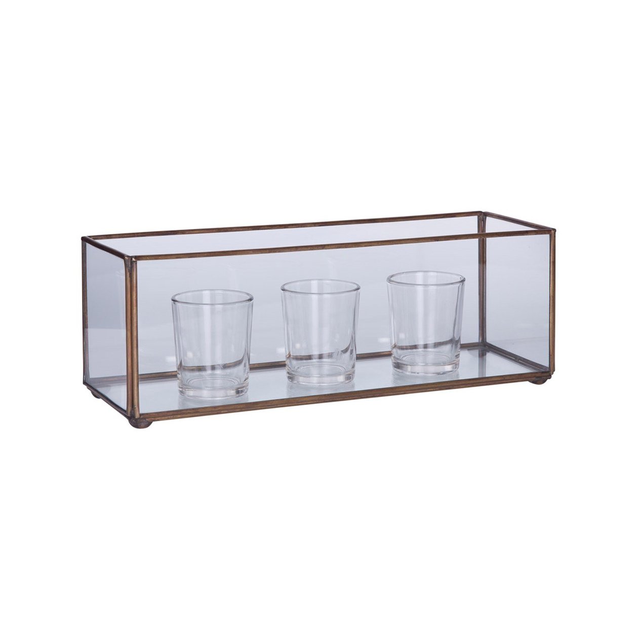 TEALIGHT HOLDER SAREZZO 3 GLASSES 31X11X11H
