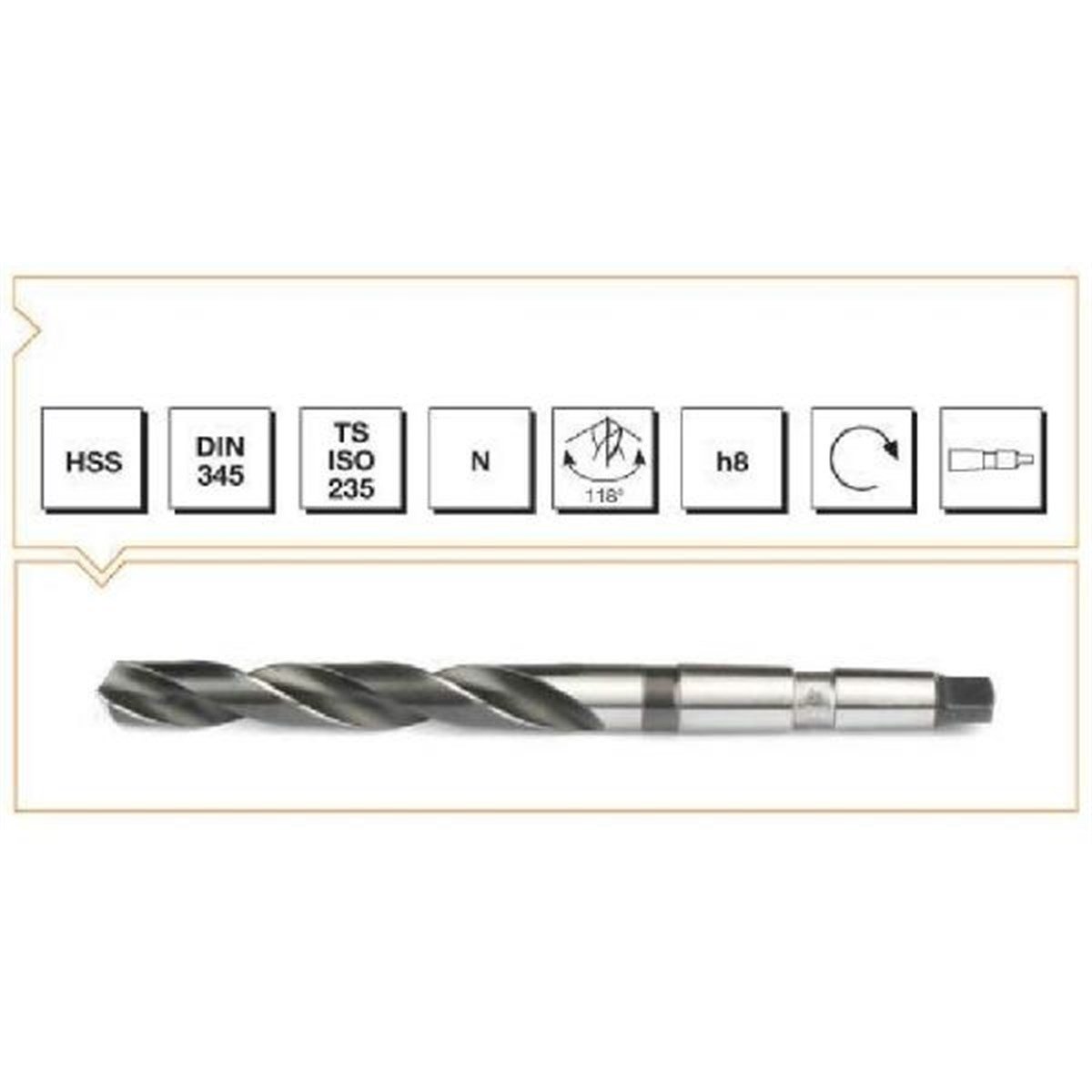 21.5MM HSS DIN 345 KONİK MATKAP UCU MTE