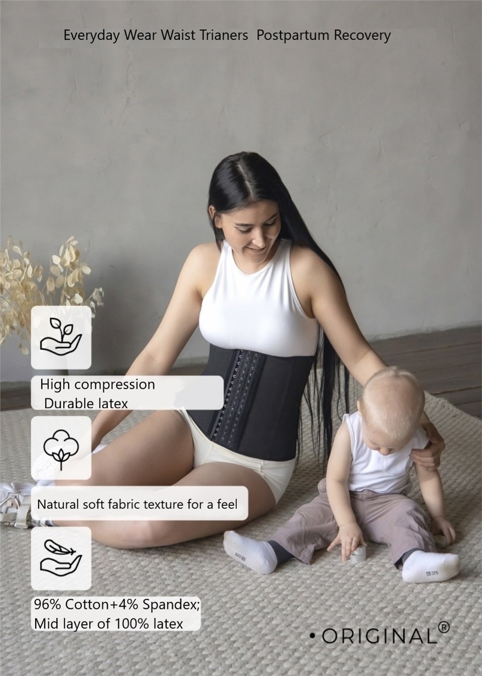 DOĞUM SONRASI TOPARLAYICI VE SIKILAŞTIRICI %100 SİYAH RENK LATEX KORSE 2-3 BEDEN İNCELTİR MİSTİRİK2004