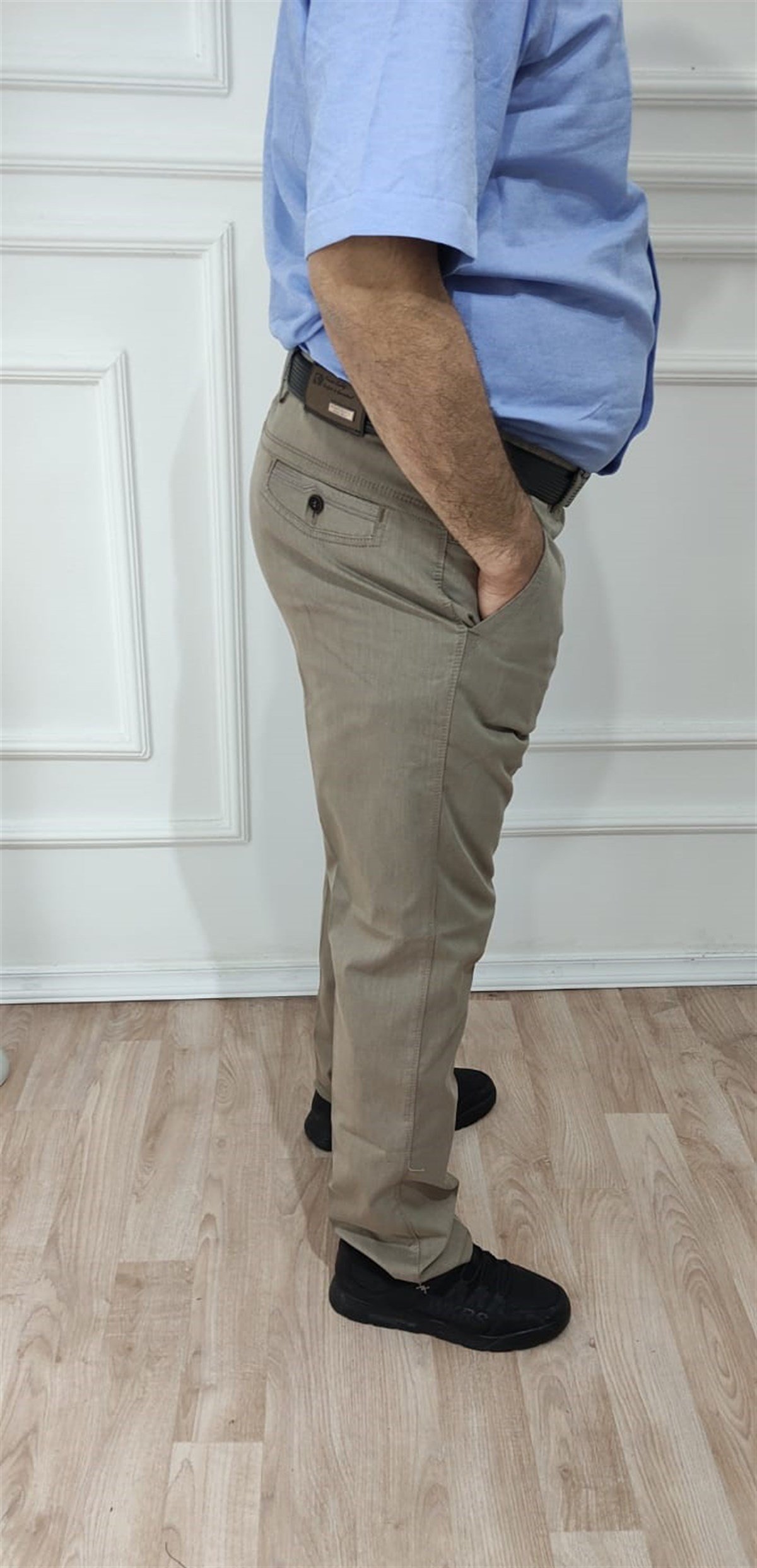 ERKEK BÜYÜK BEDEN RAHAT KESİM KETEN PANTOLON