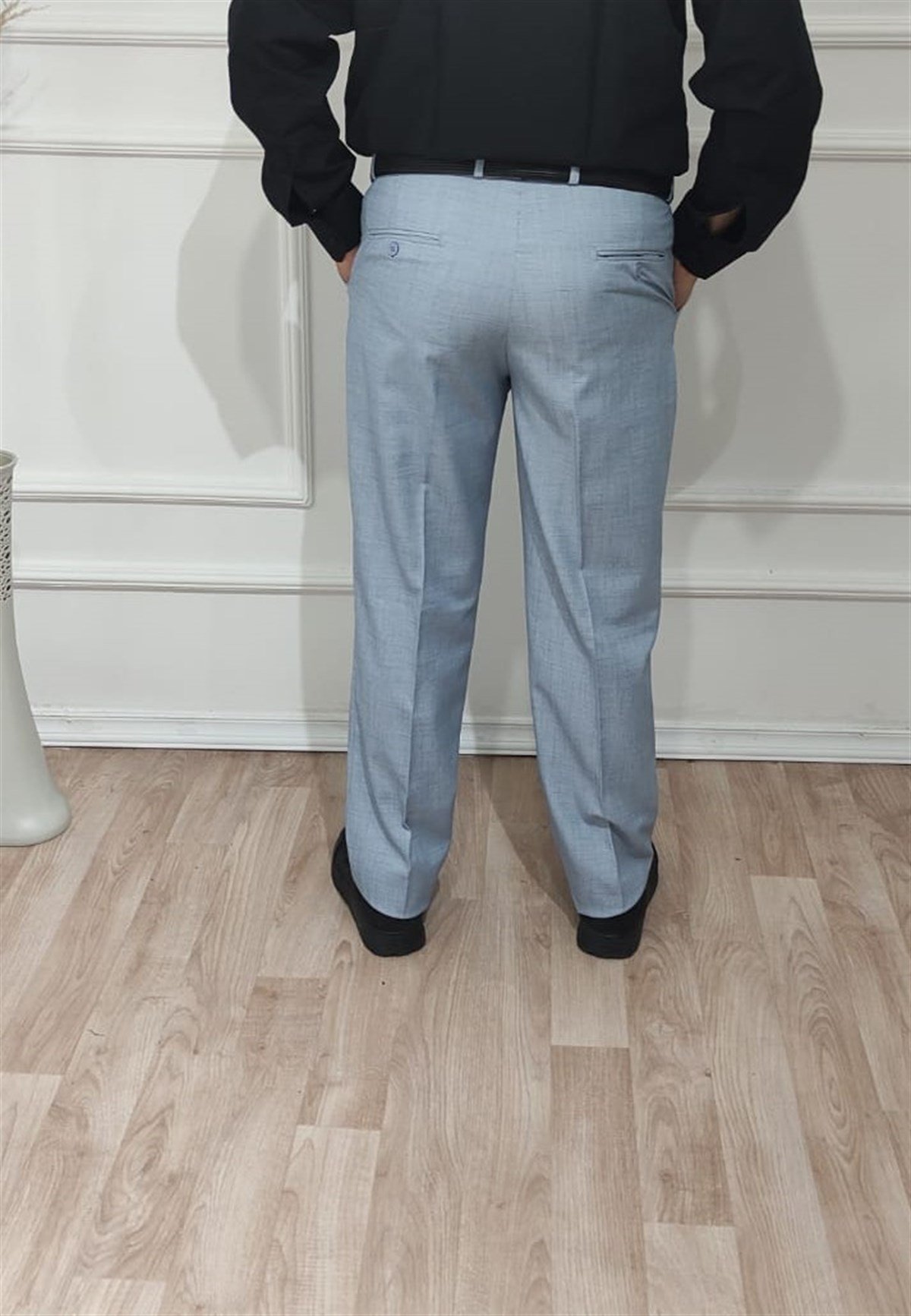 ERKEK KLASİK KESİM MAVİ KUMAŞ PANTOLON