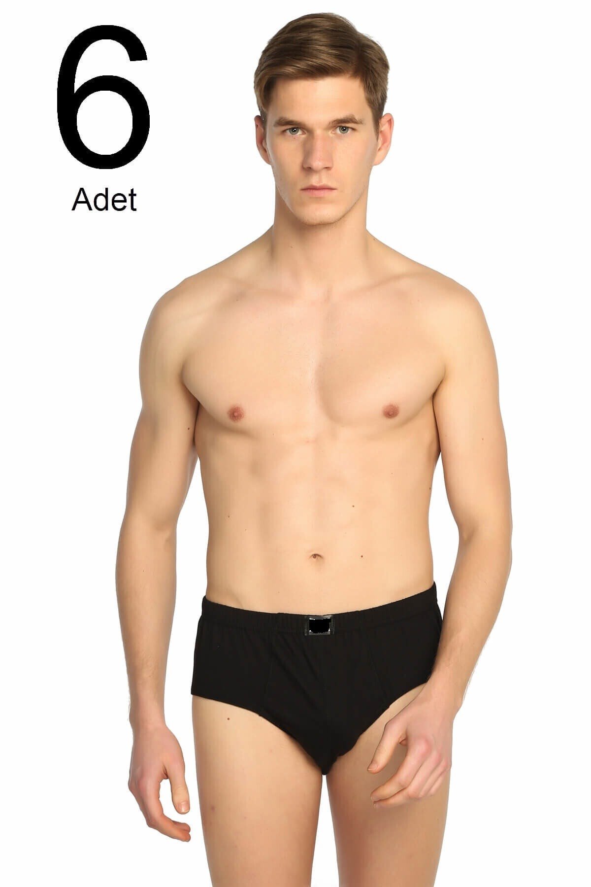 Erkek Siyah 6'lı Paket Slip